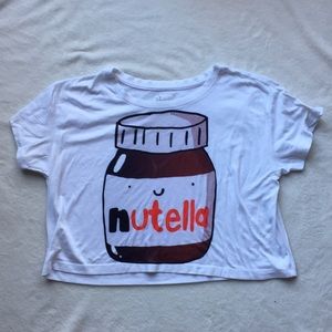 Nutella graphic crop top
